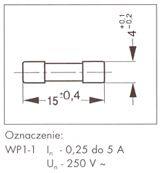 Bezpieczniki specjalne małogabarytowe WP1-1