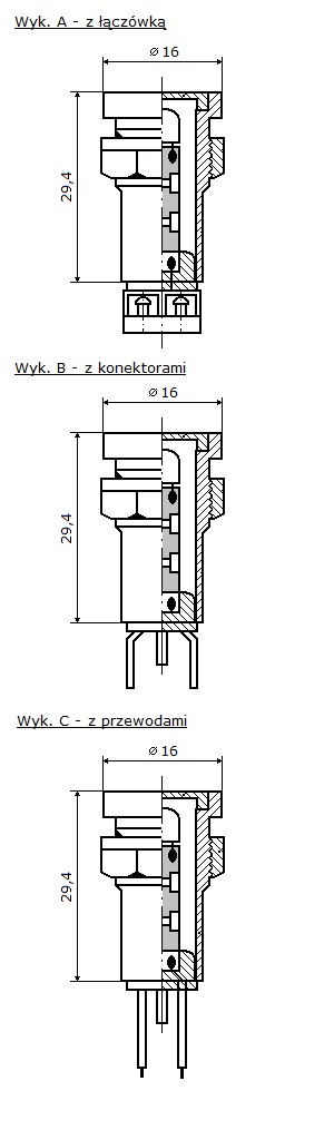 Lampki sygnalizacyjne typu Ls-2 z diodą LED